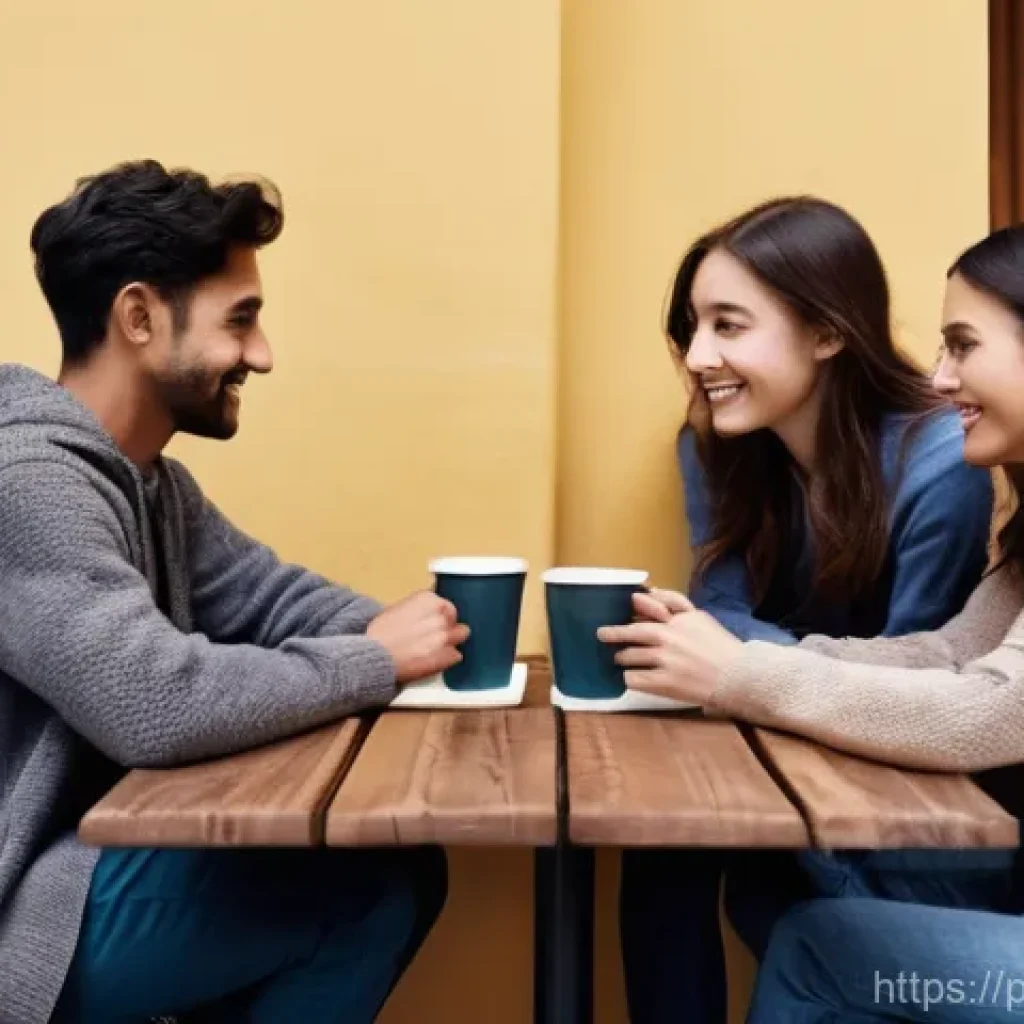 커뮤니티 내의 감정적 지원 체계 구축하기 - **Prompt:** A diverse group of four friends, ranging in age from early 20s to late 30s, are gathered...