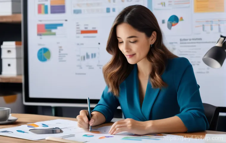 소셜 미디어 분석을 통한 커뮤니티 성장 전략 - A bright and dynamic shot of a Polish content creator, perhaps in their late 20s or early 30s, surro...