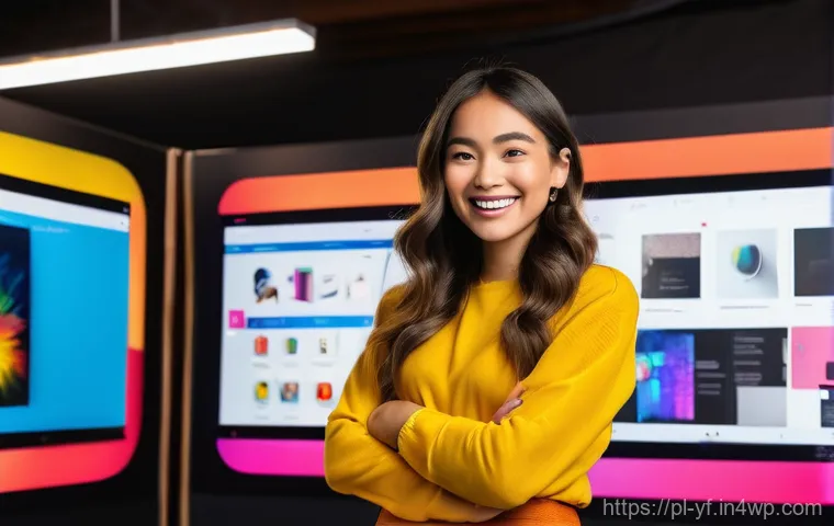 기술 변화를 반영한 커뮤니티 운영 전략 - **Prompt:** A female content creator, dressed in a stylish yet comfortable blazer and jeans, sits at...