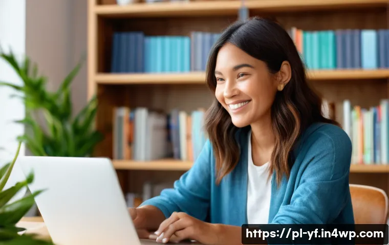 커뮤니티 성장에 기여하는 콘텐츠 종류 - **Prompt:** A young, warm-looking female blogger in her late 20s or early 30s, dressed in stylish ca...