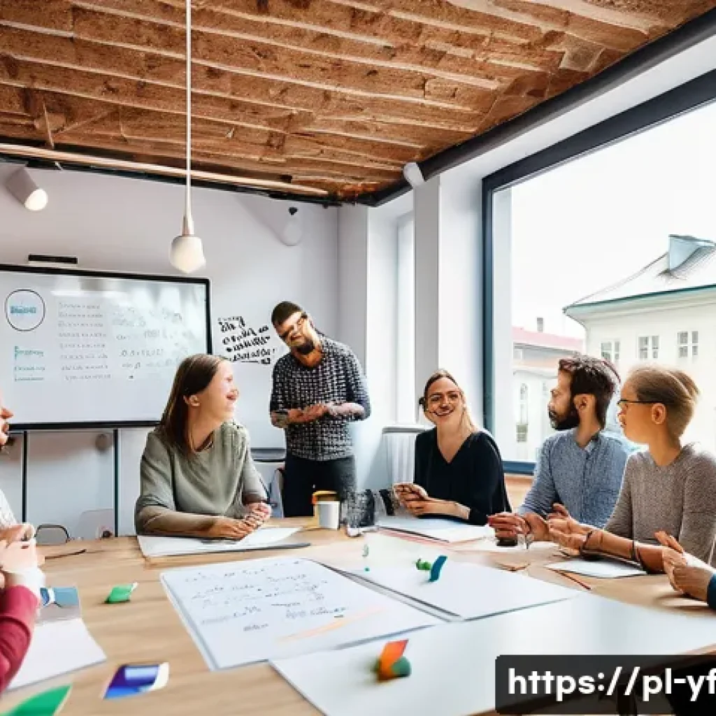 참여를 장려하는 커뮤니티 규칙 제정하기 - A vibrant and diverse community meeting in a modern co-working space in Warsaw, Poland, with people ...