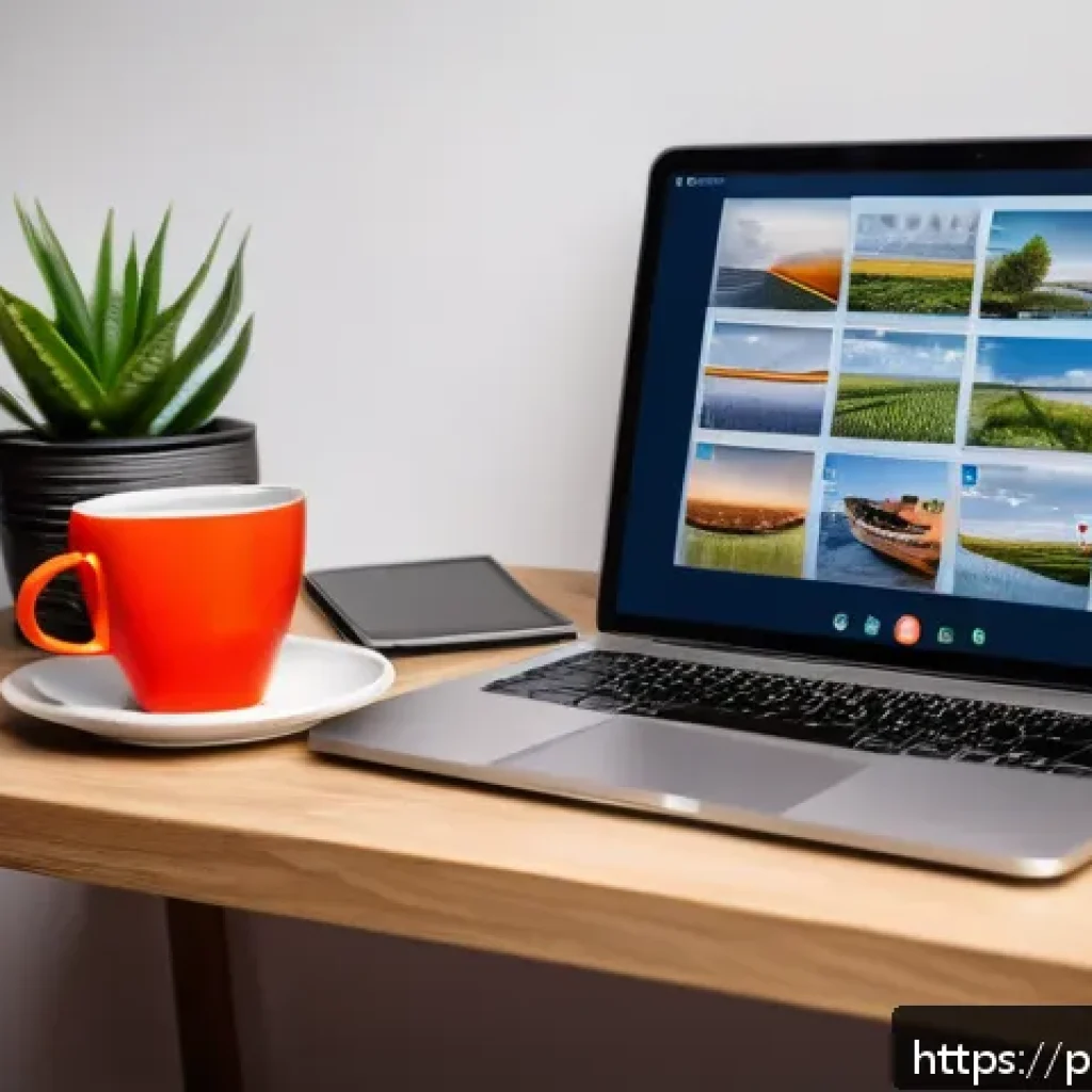 온라인 커뮤니티의 트렌드 변화 예측하기 - A cozy, modern digital workspace featuring a diverse group of Polish young adults engaged in a vibra...