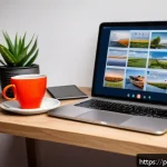 온라인 커뮤니티의 트렌드 변화 예측하기 - A cozy, modern digital workspace featuring a diverse group of Polish young adults engaged in a vibra...