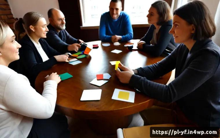 Home 17 성장하는 커뮤니티를 위한 협업 전략 - Photorealistic collaborative planning session in a bright Warsaw community workspace, diverse Polish...